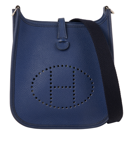 Evelyne 16 TPM In Taurillon Maurice Bleu Saphir, front view